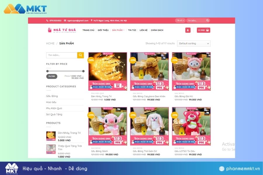 Xây dựng website Các Cách Bán Hàng Online Hiệu Quả