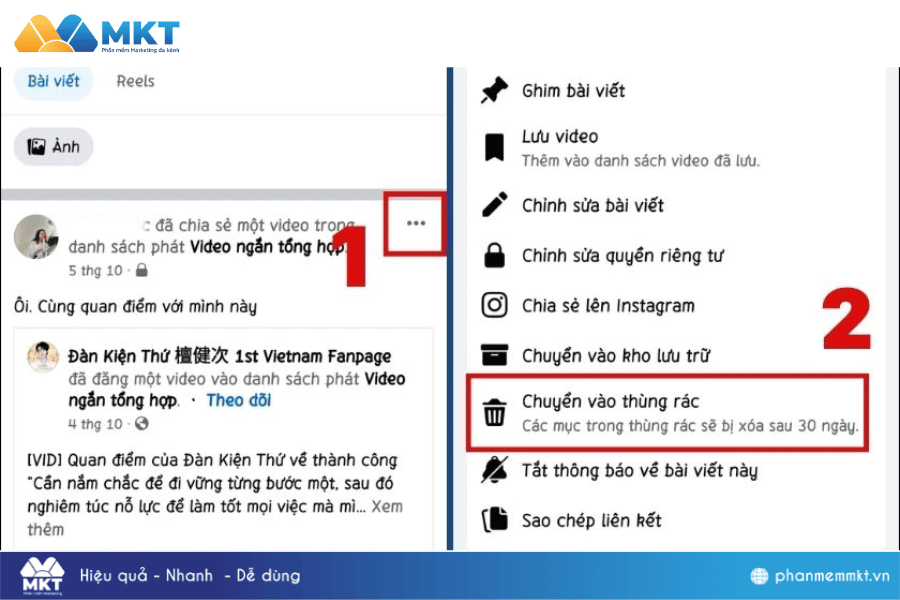 Trong các bài viết của mình, bạn tìm và chọn bài viết cần xóa. Cách xóa bài đăng trên Facebook nhanh nhất