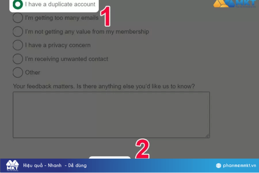 Bạn có thể bỏ qua các lựa chọn này và nhấn vào Next (Tiếp theo) Cách xóa vĩnh viễn tài khoản LinkedIn trên máy tính