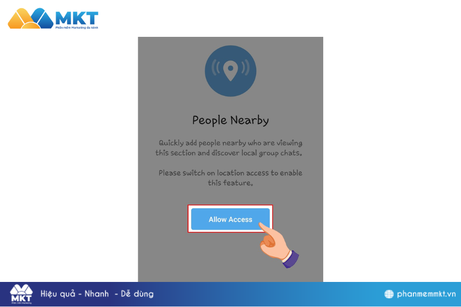 Kết bạn trên Telegram với những người gần khu vực của bạn