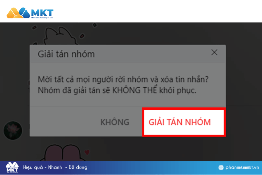 Chọn Giải tán nhóm. Giải phóng không gian Zalo: Hướng dẫn cách xóa nhóm Zalo đã lập chỉ trong nháy mắt