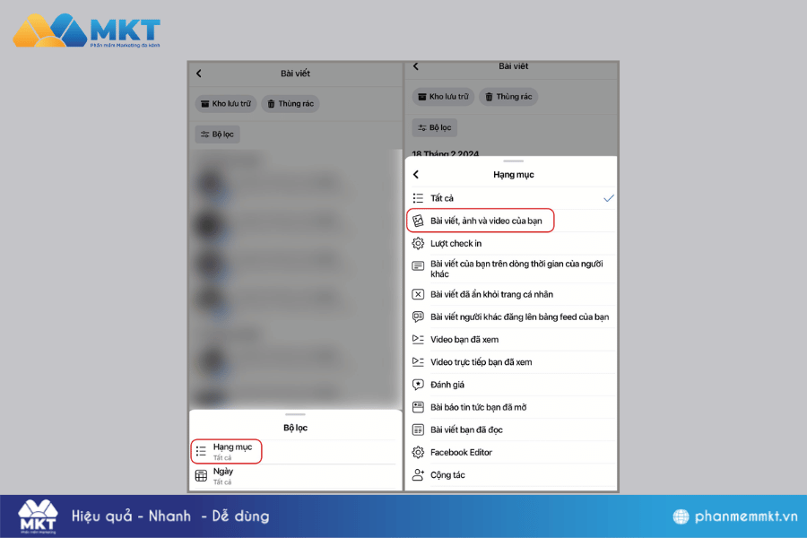 Vào Hạng mục Cách xóa bài đăng trên Facebook nhanh nhất