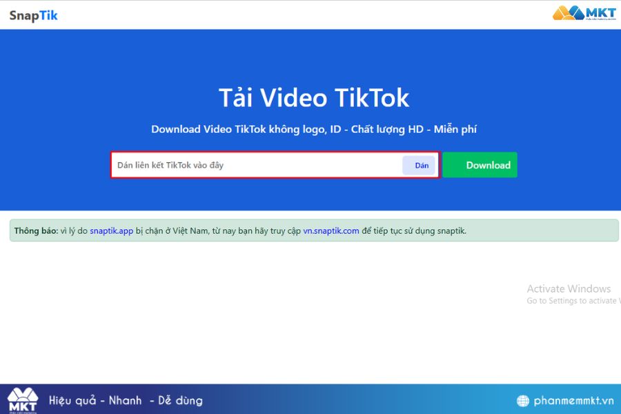 Sử dụng công cụ trực tuyến miễn phí Cách lấy video TikTok không có logo