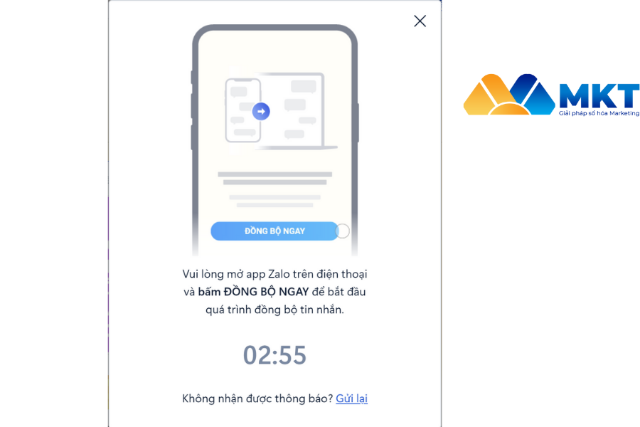 Đồng bộ Zalo - bước 4 Đồng bộ Zalo trên máy tính - bước 4