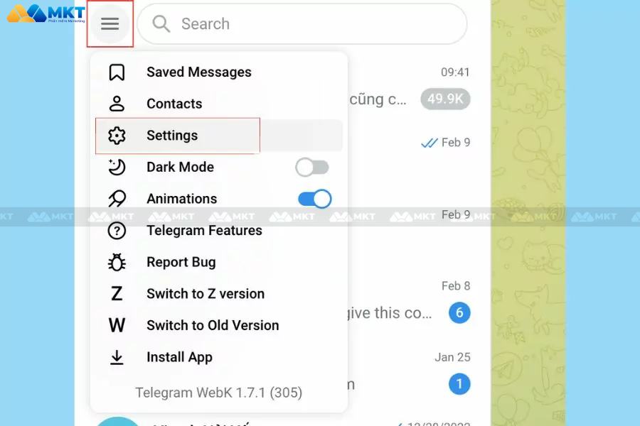 cách đăng xuất telegram khỏi thiết bị khác