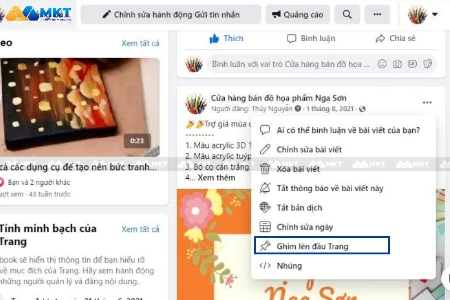 Cách ghim bài viết trên trang Facebook bằng máy tính Cách ghim bài viết trên trang Facebook bằng máy tính