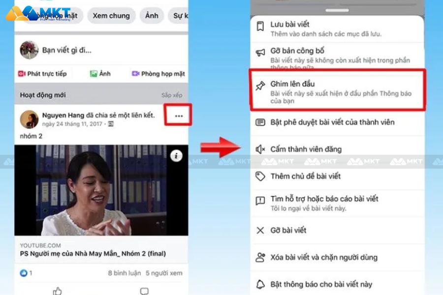 Cách ghim bài viết trên trang Facebook bằng điện thoại Cách ghim bài viết trên trang Facebook bằng điện thoại