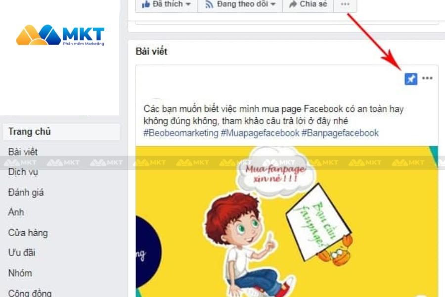 Cách ghim bài viết trên trang Facebook cực đơn giản Cách ghim bài viết trên trang Facebook cực đơn giản