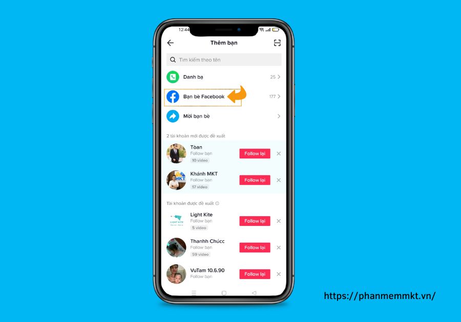 cách kết bạn facebook trên tiktok