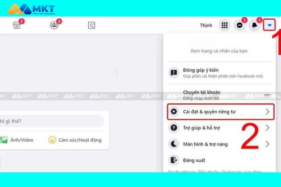 Cách khóa trang cá nhân Facebook trên máy tính: Bước 1 Cách khóa trang cá nhân Facebook trên máy tính: Bước 1