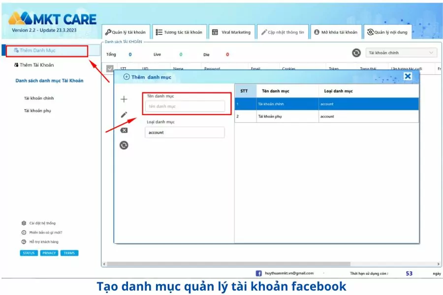 Hướng dẫn sử dụng phần mềm MKT Care nuôi nick Facebook