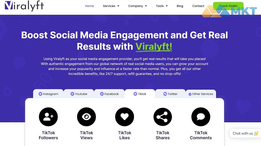 Viralyft - Trang web giúp tăng view TikTok