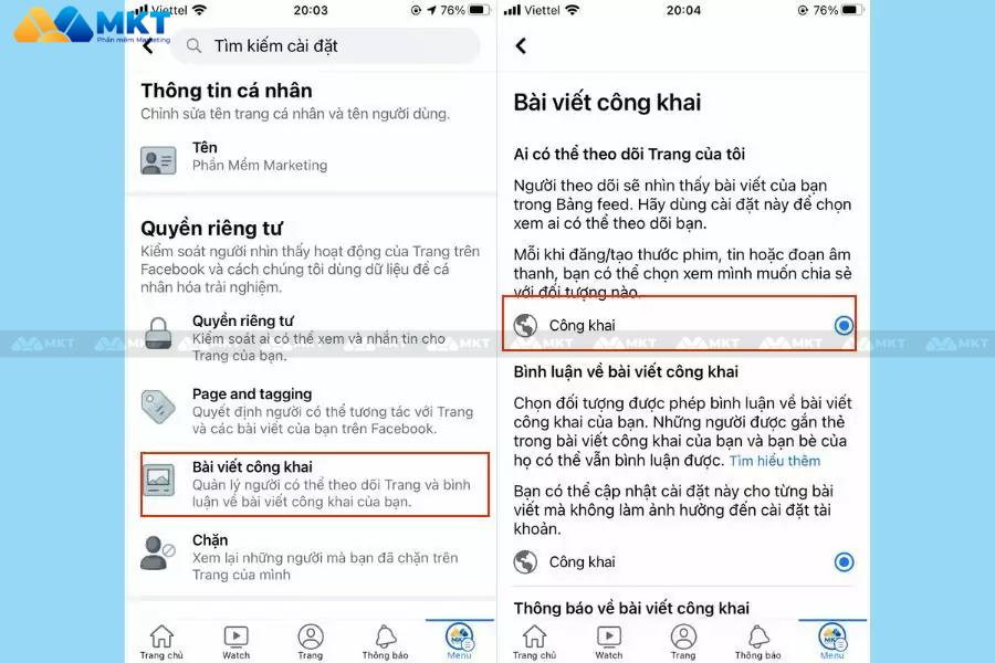 cách tạo nút theo dõi trên fanpage trên điện thoại