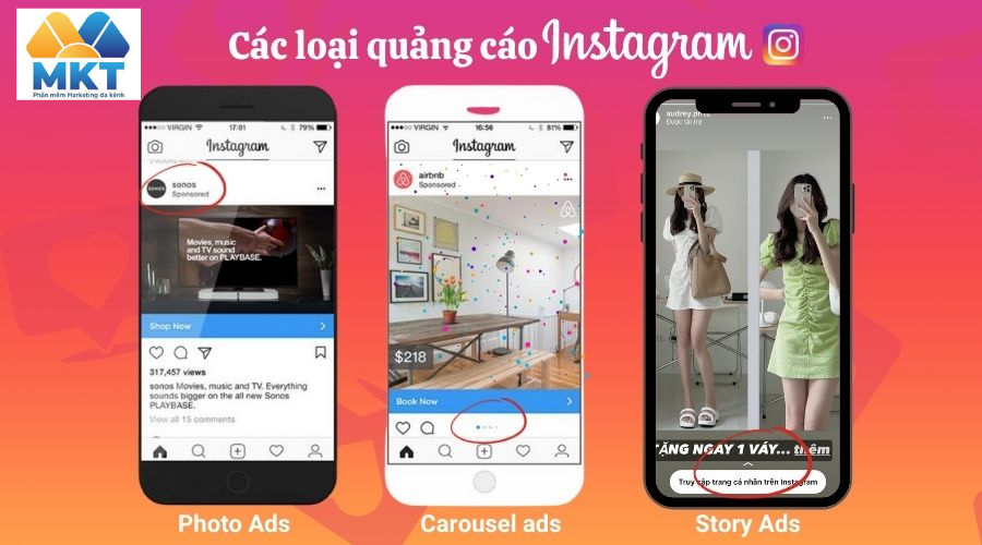 Điểm hiển thị quảng cáo Instagram