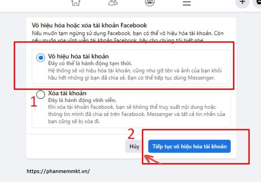 điều gì xảy ra khi vô hiệu hóa messenger