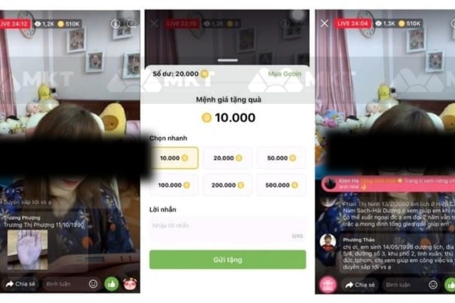 Nhận donate qua livestream