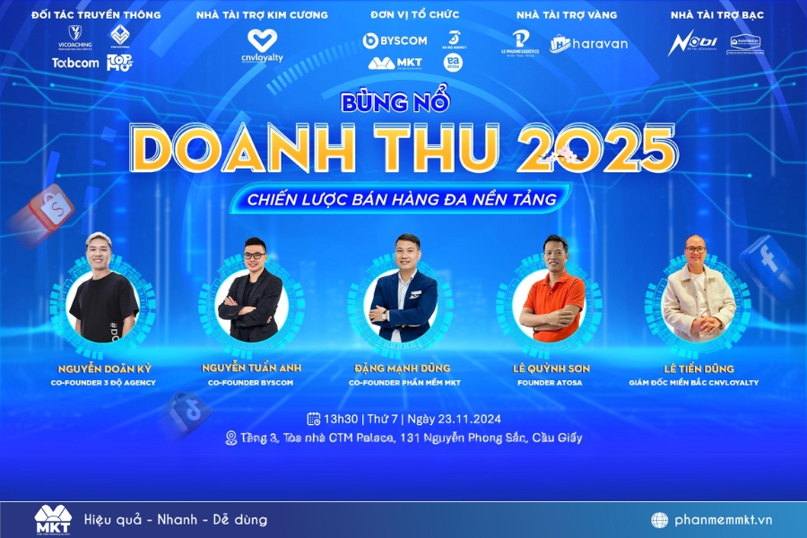 Sự kiện dành cho doanh nghiệp: “Bùng nổ doanh thu 2025 – Chiến lược bán hàng đa nền tảng”