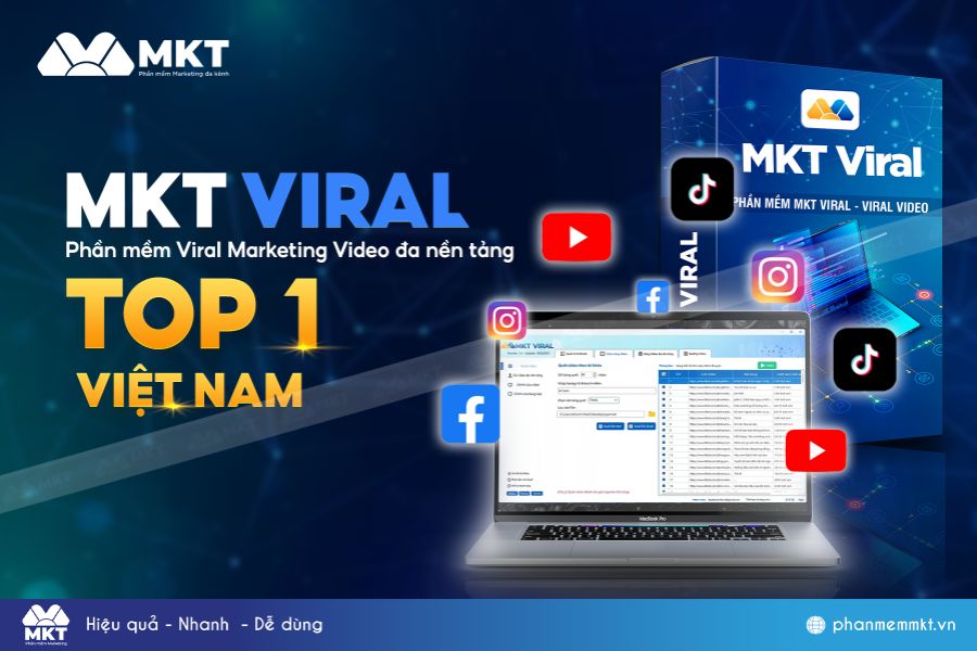 Tự động đăng video lên Fanpage với MKT Viral MKT Viral - Phần mềm viral marketing video đa nền tảng