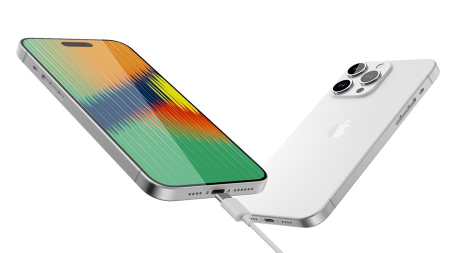 Ảnh dựng iPhone 15 Pro Max với cổng USB Type C