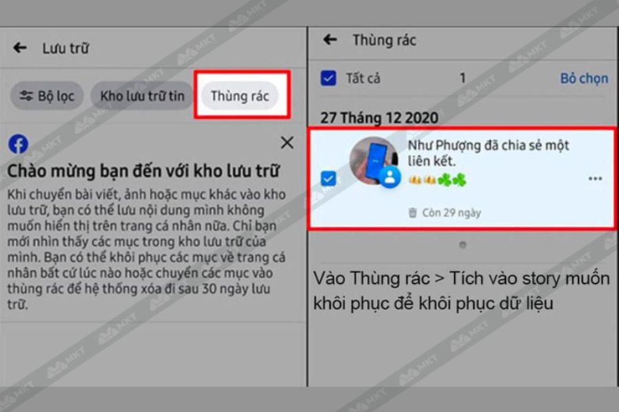 Cách lấy story bị mất trong kho lưu trữ bằng điện thoại Lấy lại story bị mất trong kho lưu trữ bằng điện thoại