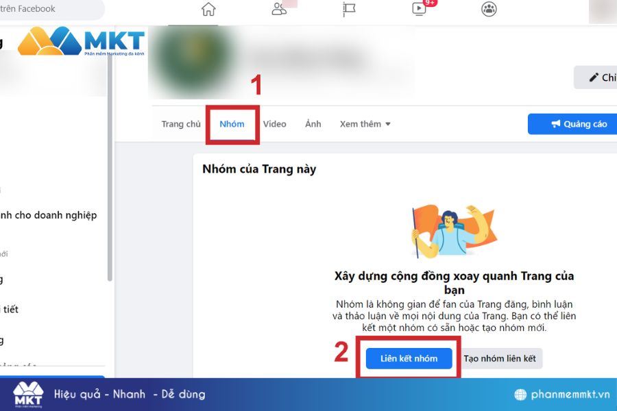 Cách liên kết fanpage với nhóm Facebook