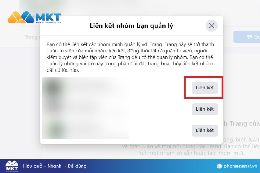 Cách liên kết fanpage với nhóm Facebook