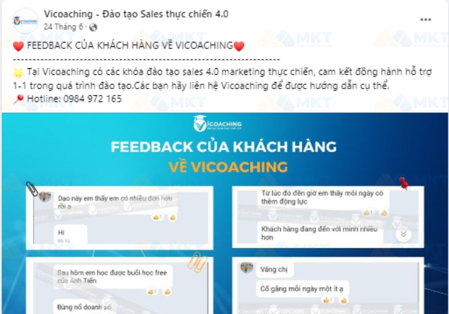 Đăng feedback từ khách hàng Đăng feedback từ khách hàng