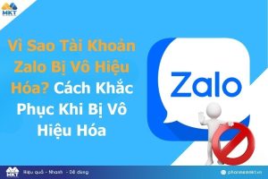 Tài khoản Zalo bị vô hiệu hóa