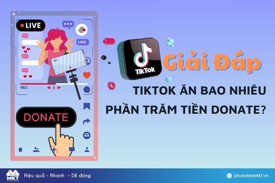 Tiktok lấy bao nhiêu tiền donate của các nhà sáng tạo nội dung?
