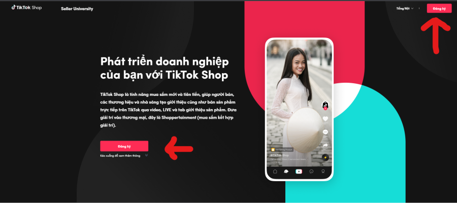 Quy trình bán hàng trên TikTok Shop: Đăng ký tài khoản TikTok Shop