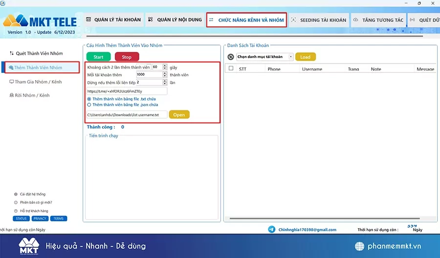 Tạo kịch bản add mem Telegram tự động Tạo kịch bản add mem Telegram tự động
