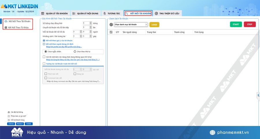 Tự động kết nối tài khoản