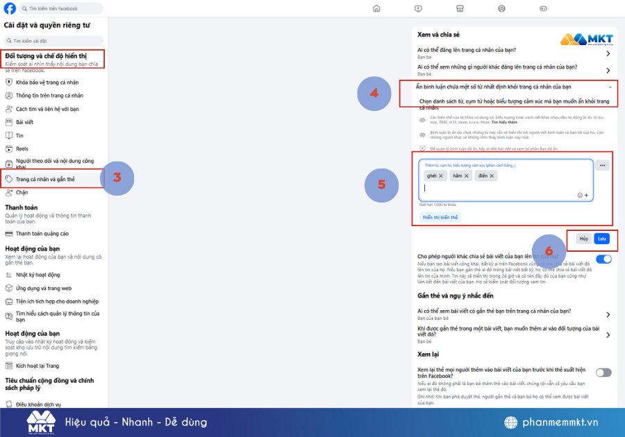 cách khóa bình luận trên facebook cá nhân