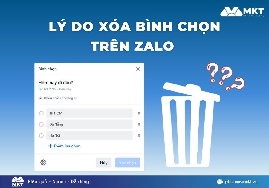 Xóa bình chọn trên Zalo