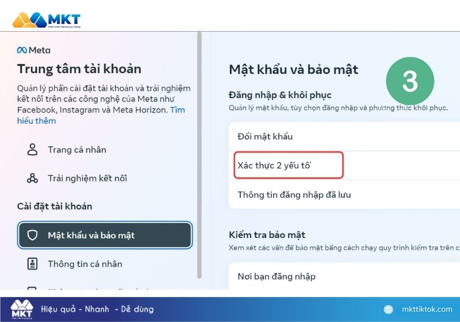 Bật xác thực 2 yếu tố trên Facebook