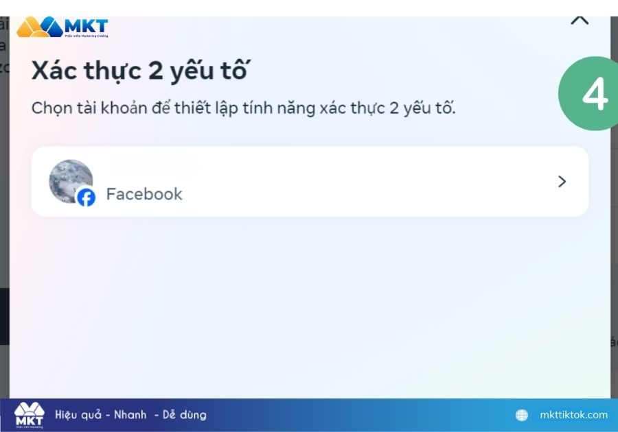 Bật xác thực 2 yếu tố trên Facebook