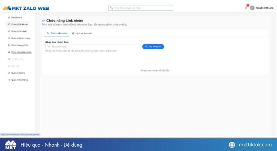 Phần mềm Marketing Zalo tự động